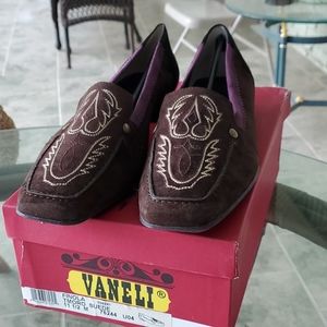 Vaneli Finola Brown Suede Loafers